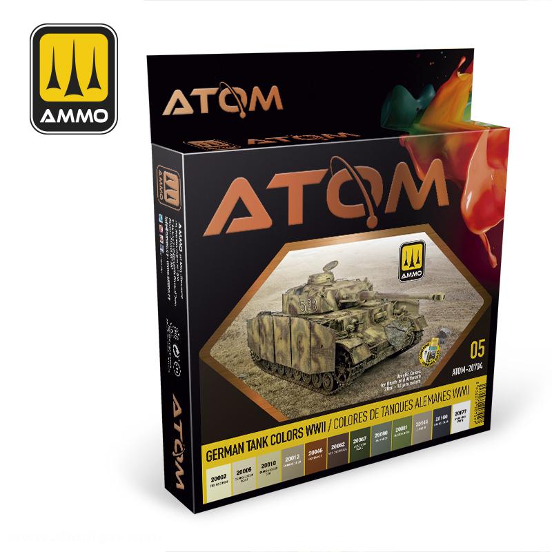 AMMO by Mig Jimenez ATOM Farbset: Deutsche Panzer WWII