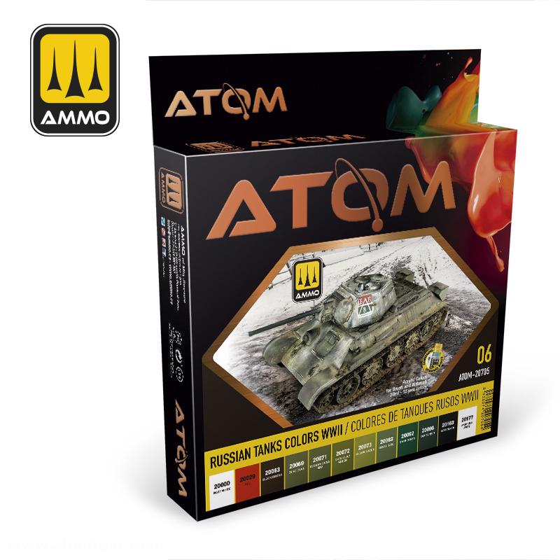 AMMO by Mig Jimenez ATOM Farbset: Russische Panzer WWII