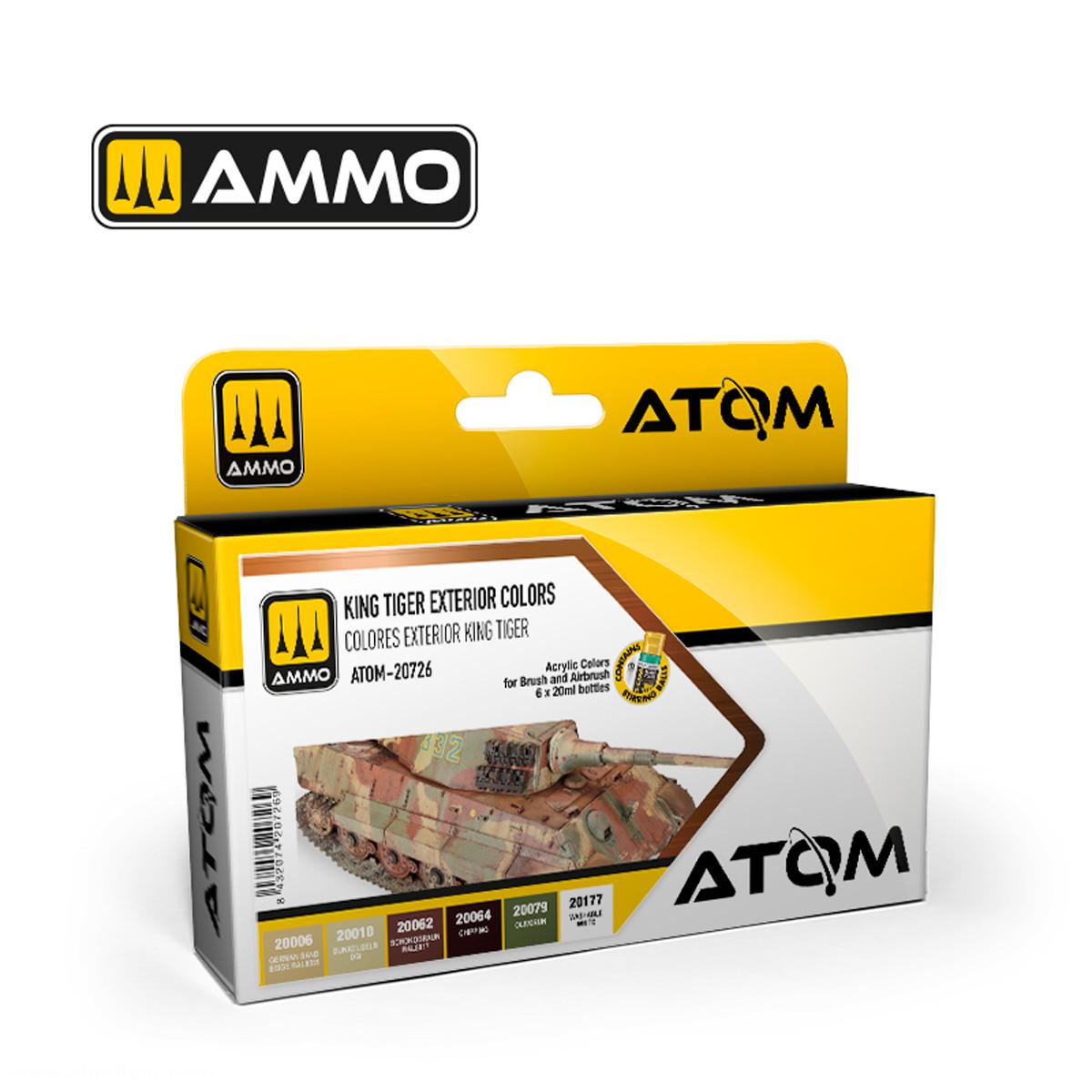 AMMO by Mig Jimenez ATOM Color Set: King Tiger Exterior Colors