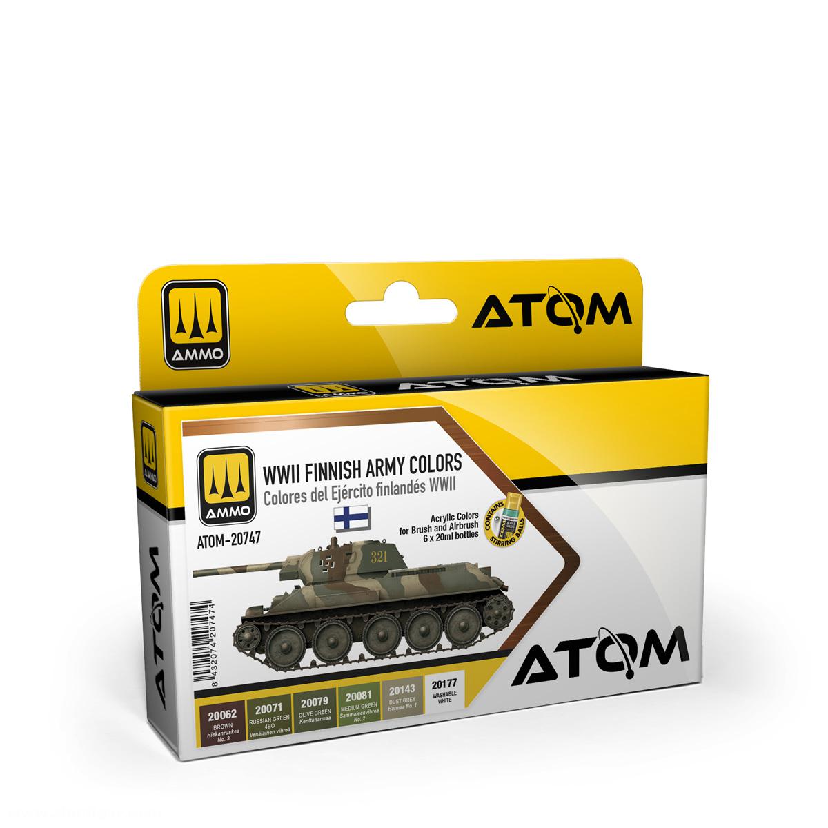 AMMO by Mig Jimenez ATOM: WWII Finnish Army Color Set