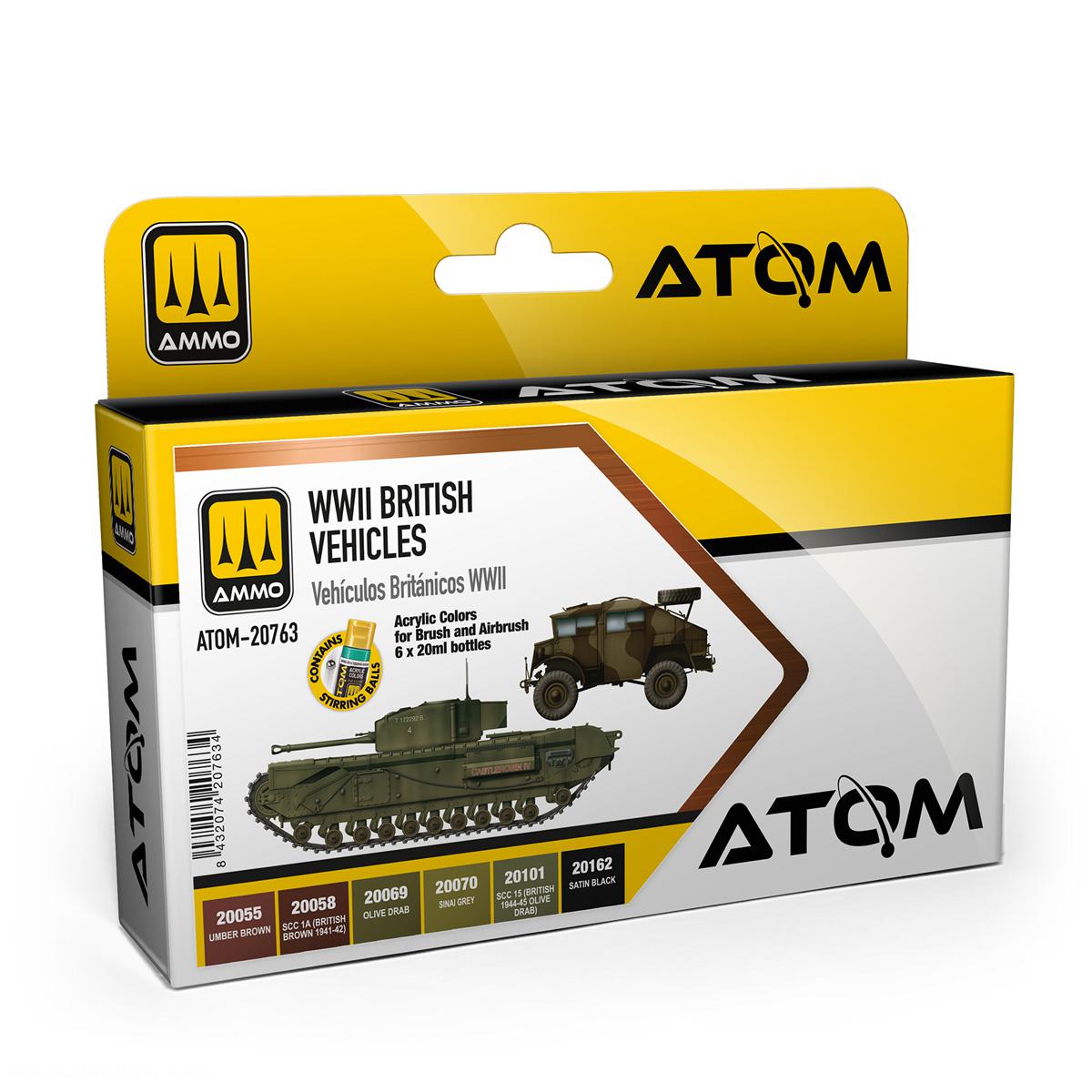 AMMO by Mig Jimenez ATOM: WWII British Vehicles Set