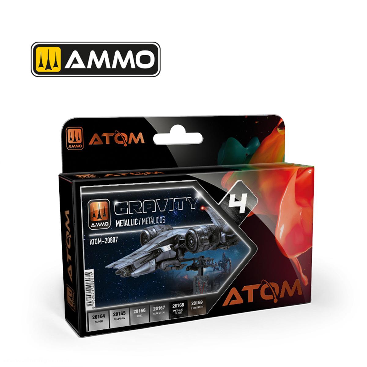 AMMO by Mig Jimenez ATOM Gravity Set 4 - Metallic