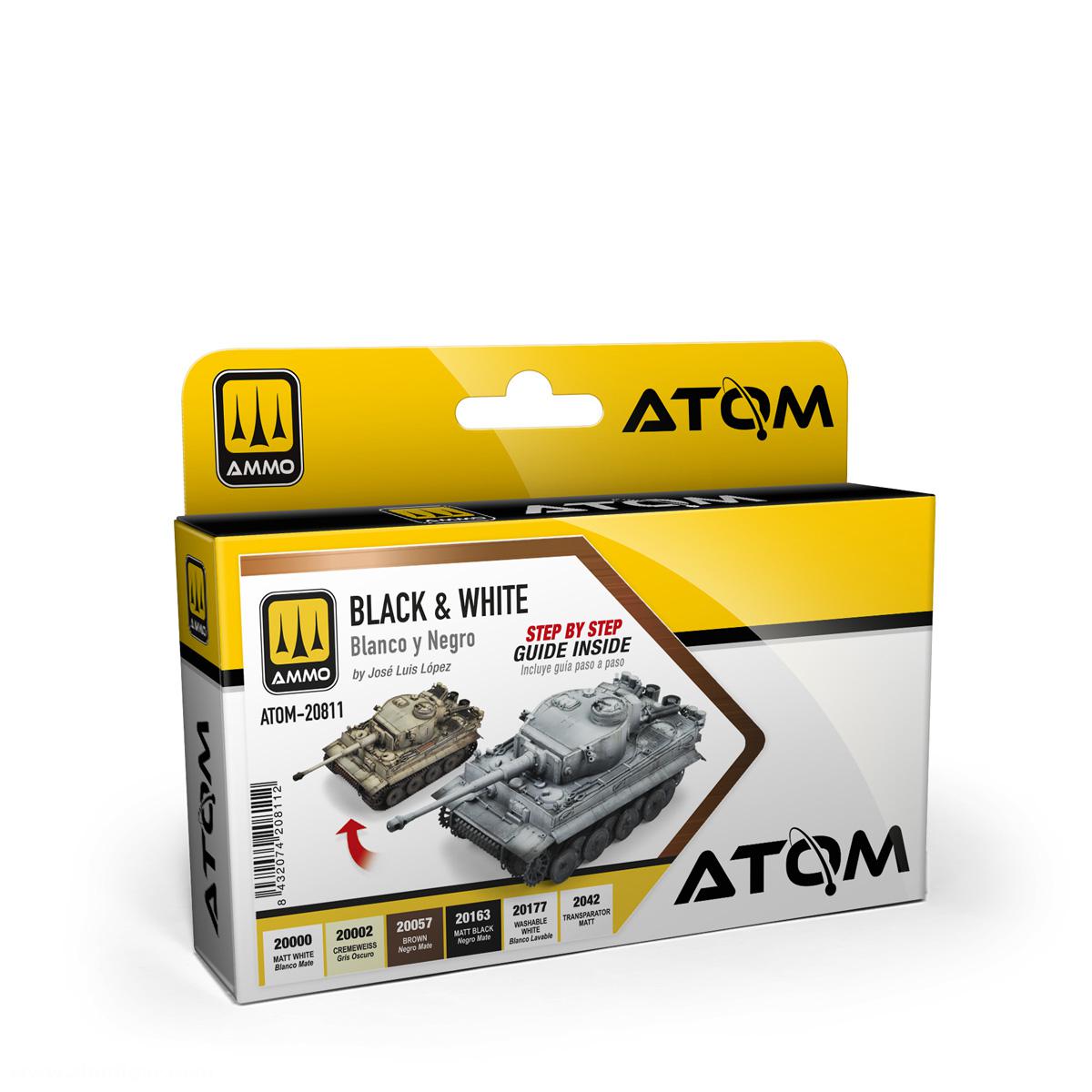 AMMO by Mig Jimenez ATOM: Black & White Technique Set