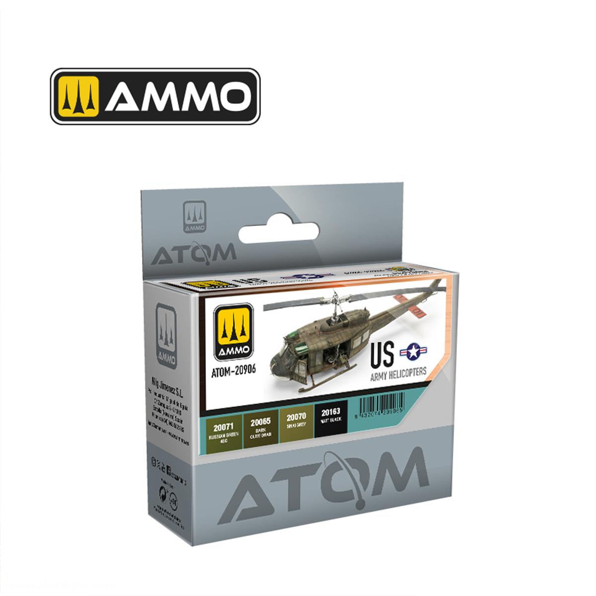 AMMO by Mig Jimenez ATOM - US Army Helicopter Farbset