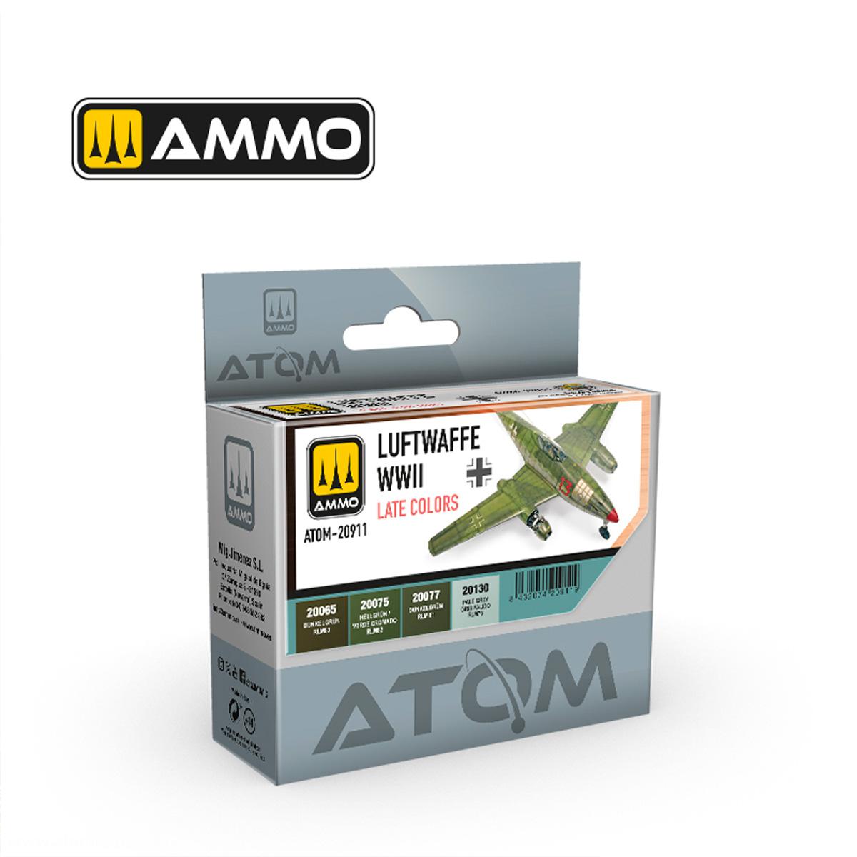 AMMO by Mig Jimenez ATOM Color Set: Luftwaffe WWII Late Colors