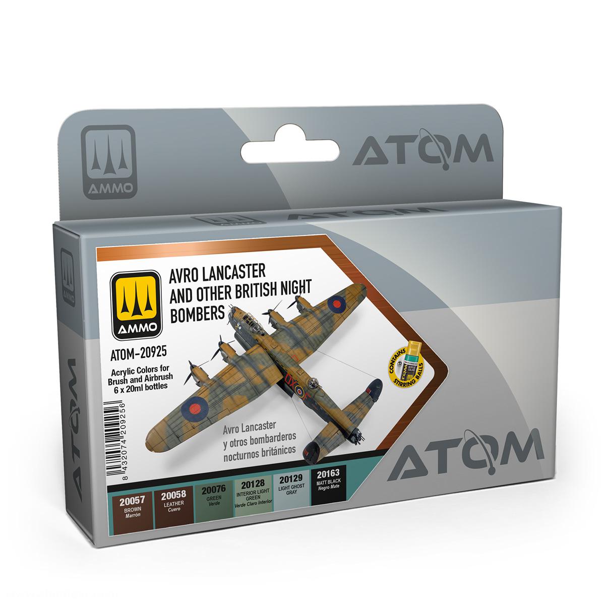 AMMO by Mig Jimenez ATOM: Avro Lancaster and other Night bombers color set