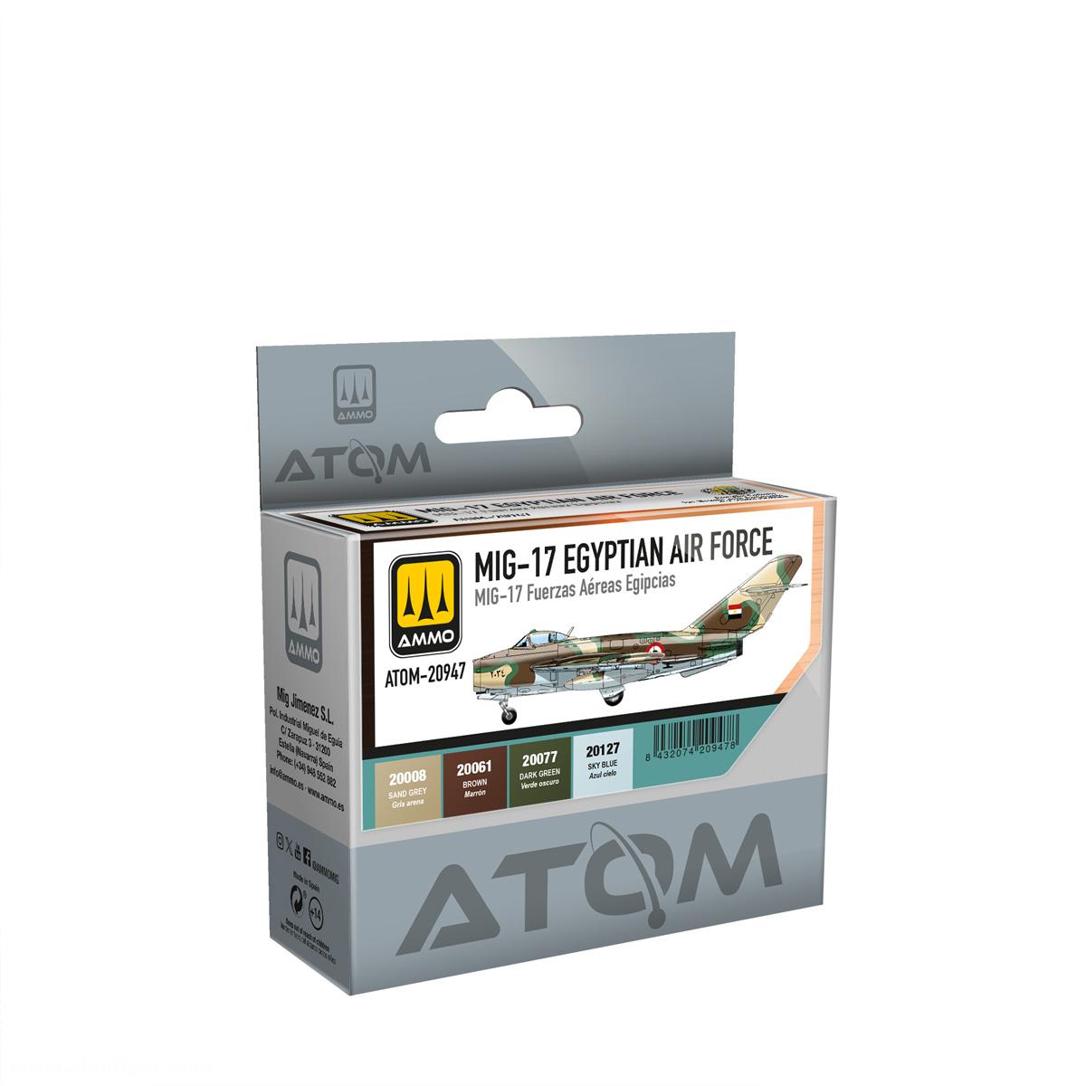 AMMO by Mig Jimenez ATOM: MIG-17 Egyptian Air Force Set