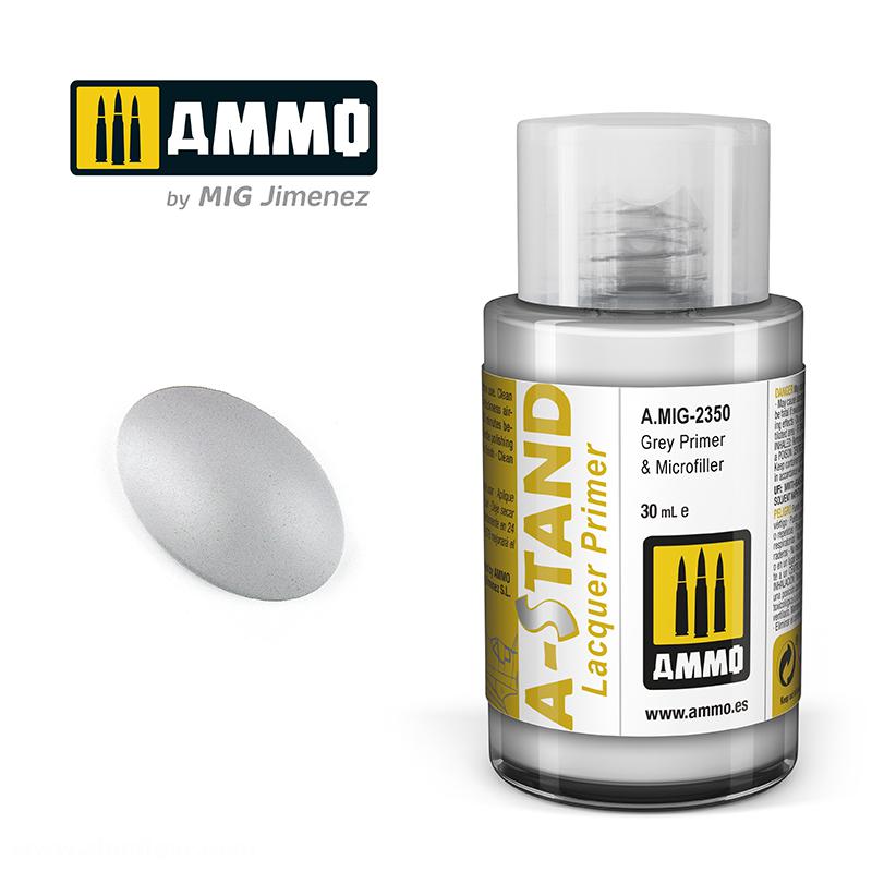 AMMO by Mig Jimenez A-STAND Graue Grundierung & Microfiller