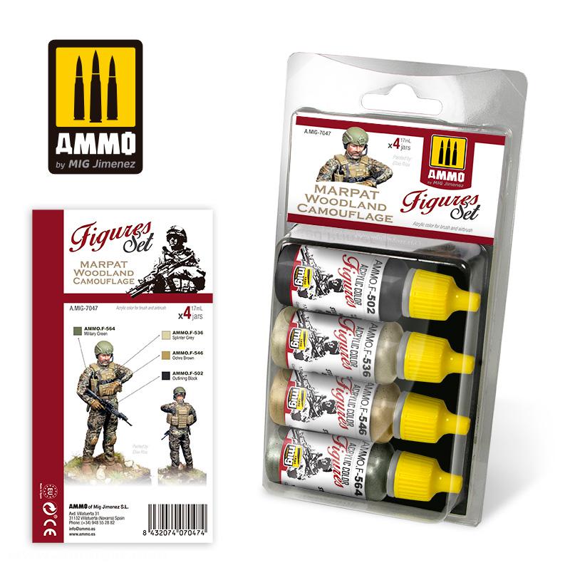 AMMO by Mig Jimenez MARPAT Waldtarnung Farbset für Figuren