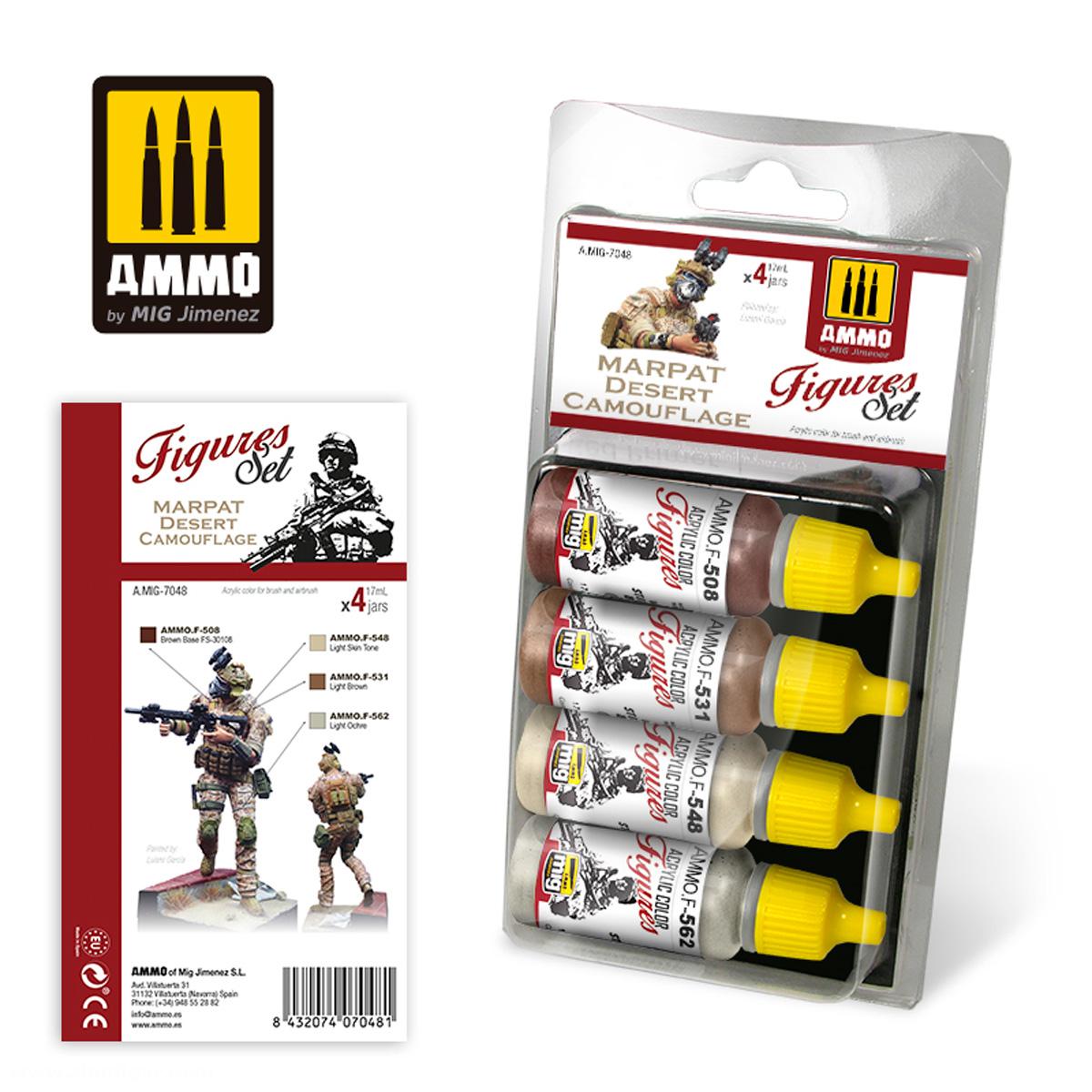 AMMO by Mig Jimenez MARPAT Wüstentarnung - Farbset für Figuren