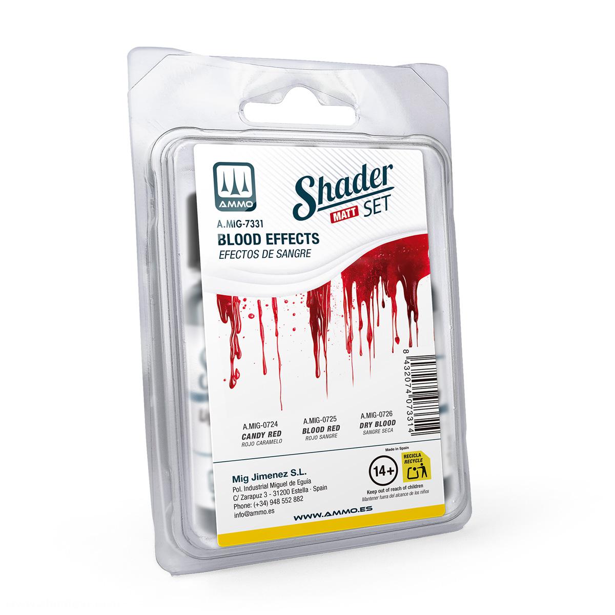 AMMO by Mig Jimenez Set: Matt Shader Blut Effekte