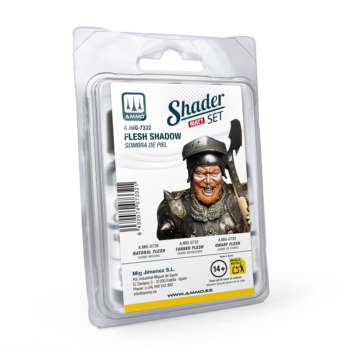 AMMO by Mig Jimenez Matt Shader Set: Flesh Shadow