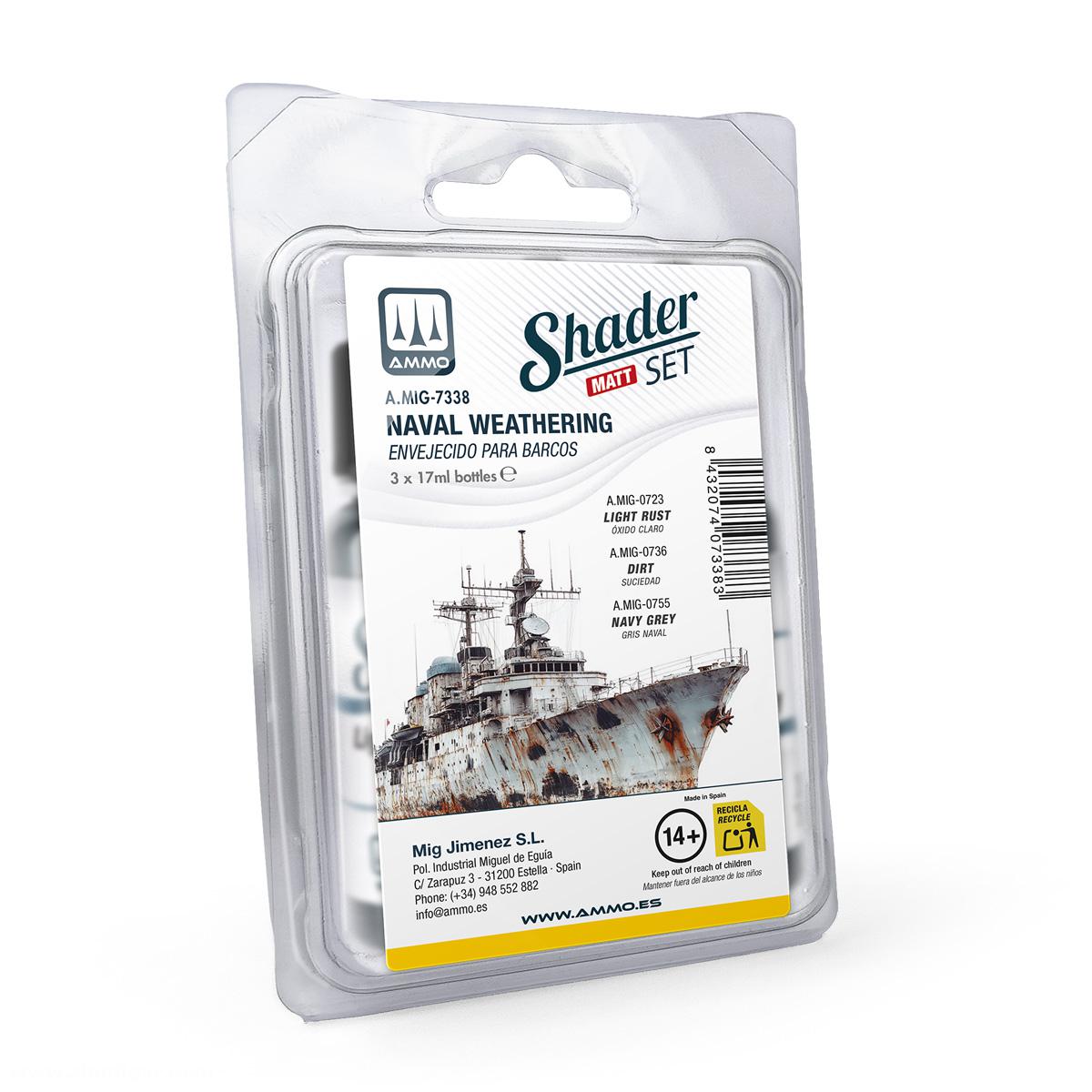 AMMO by Mig Jimenez Set: Matt Shaders Naval Weathering