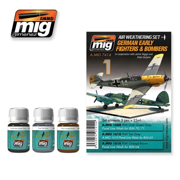 AMMO by Mig Jimenez Deutsche Frühe Jäger und Bomber - Air Weathering Set