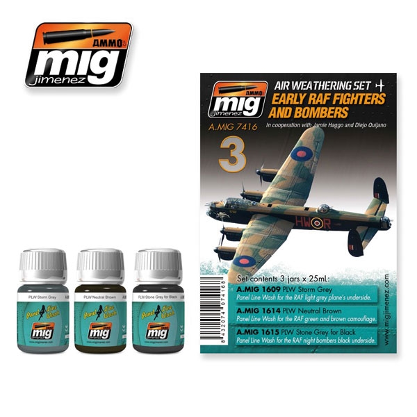 AMMO by Mig Jimenez RAF frühe Jäger und Bomber - Air Weathering Set