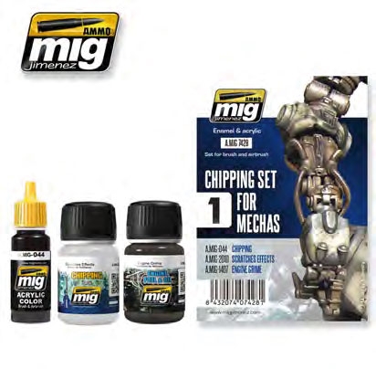 AMMO by Mig Jimenez Chipping Set für Mechas
