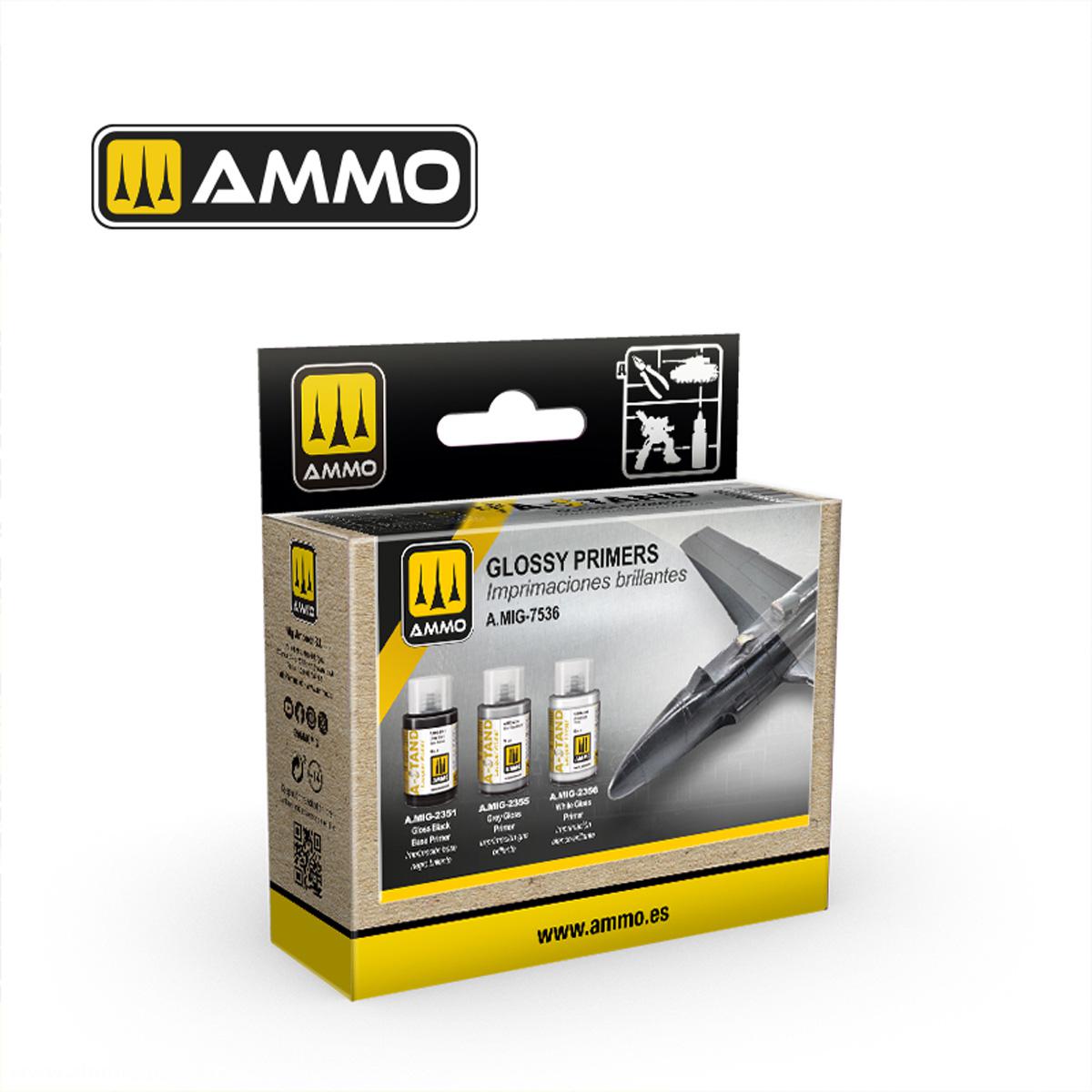 AMMO by Mig Jimenez Set: A-STAND Glossy Primers