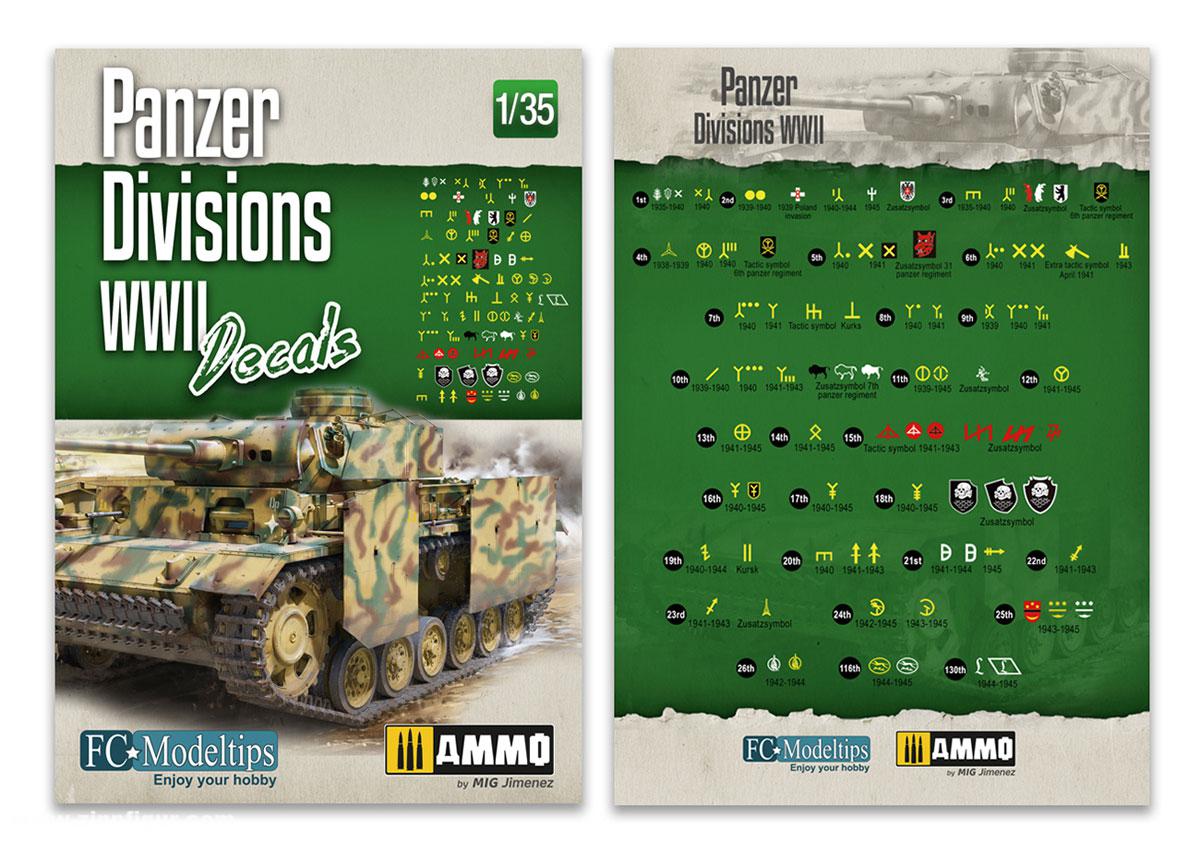 AMMO by Mig Jimenez Deutsche Panzer Divisions Decals (1/35)