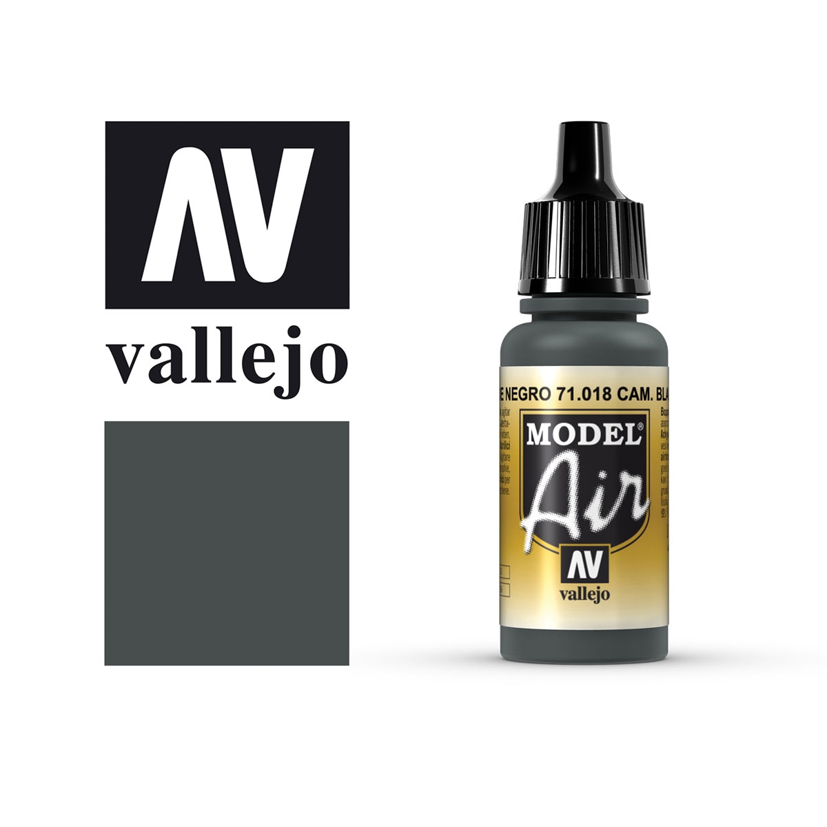 Acrylicos Vallejo Tarnfarbe: Schwarzgrün (Airbrush)