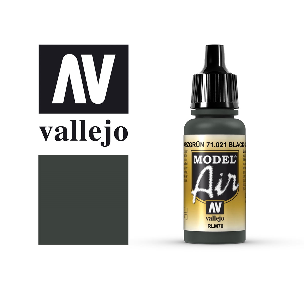 Acrylicos Vallejo Schwarzgrün (RLM70) (Airbrush)
