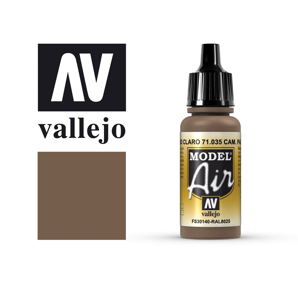 Acrylicos Vallejo Tarnfarbe: Hellbraun (Airbrush)