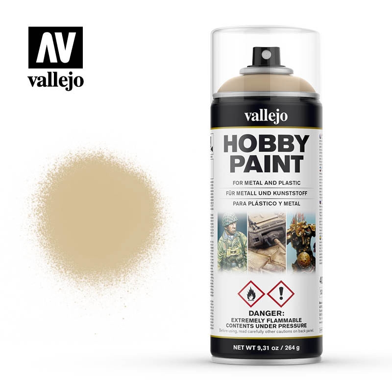 Acrylicos Vallejo Farbspray: Knochenweiß - Hobby Paint Spray (Altweiß) (auch als Grundierungsspray)