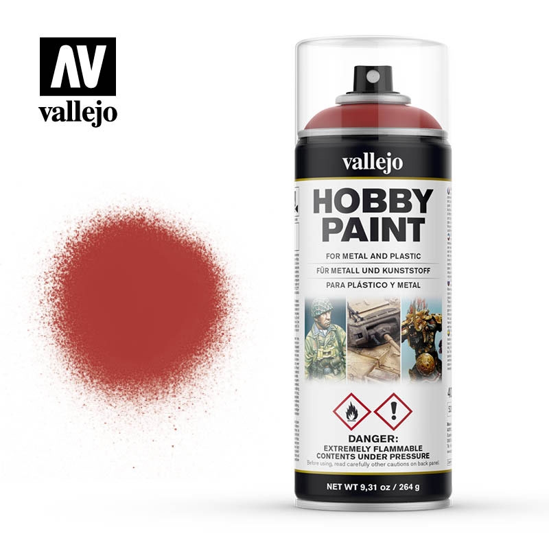 Acrylicos Vallejo Farbspray: Scharlachrot - Hobby Paint Spray (auch als Grundierungsspray)