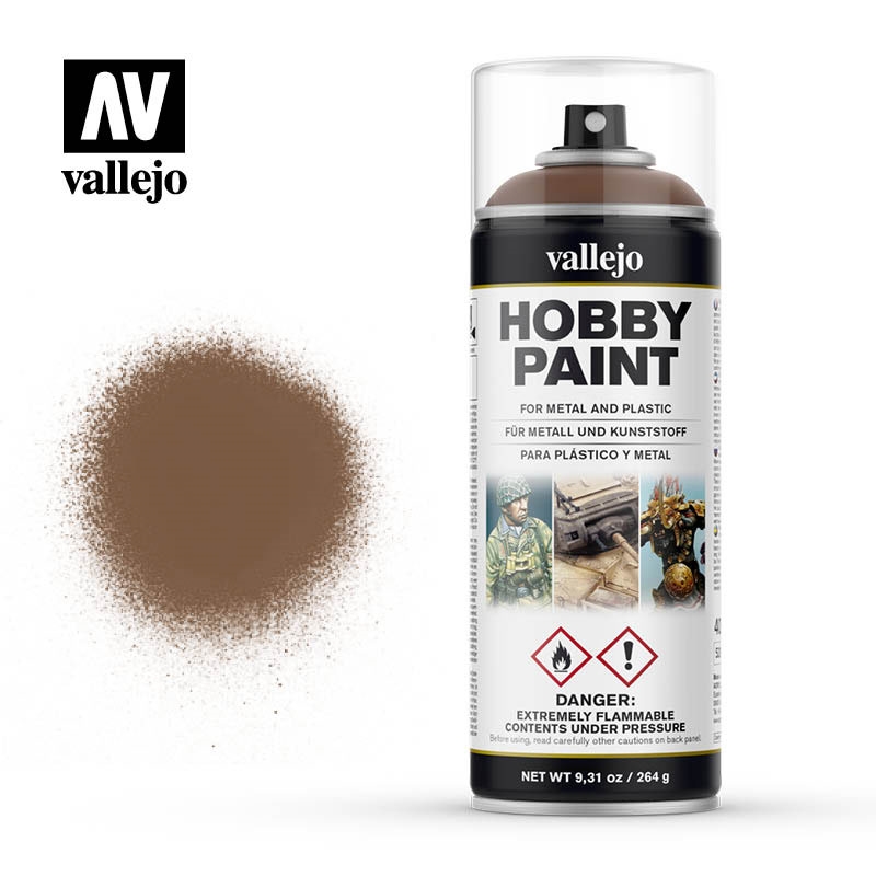 Acrylicos Vallejo Farbspray: Beasty Brown - Hobby Paint Spray (mittelbraun) (auch als Grundierungsspray)