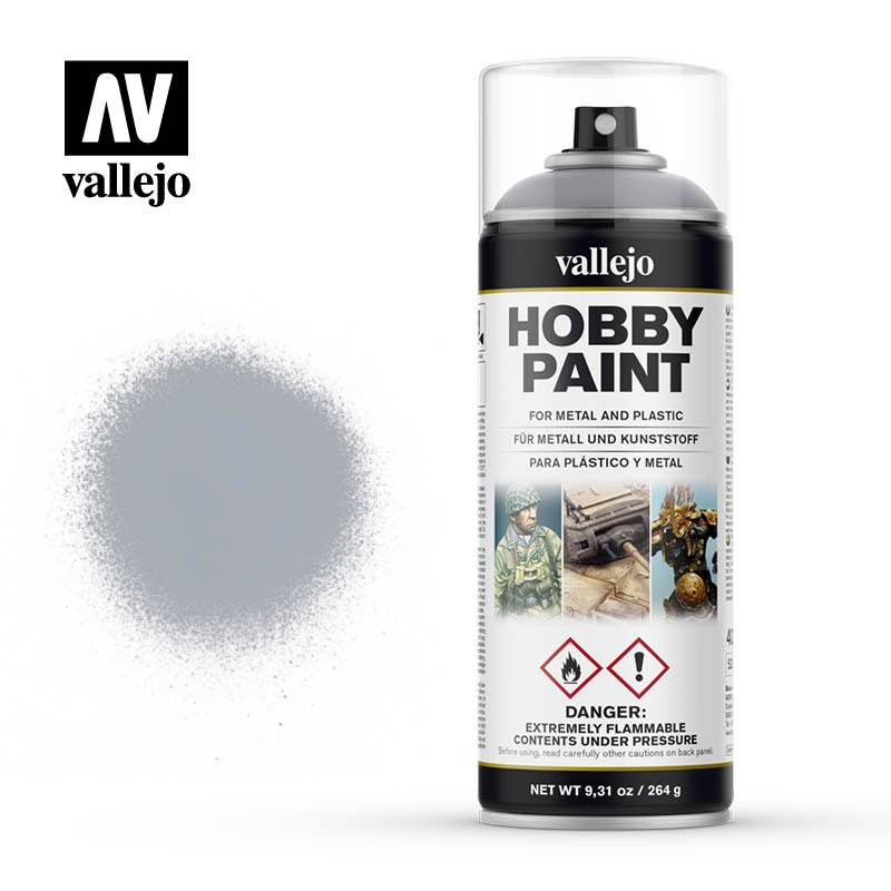 Acrylicos Vallejo Farbspray: Silber - Hobby Paint Spray (auch als Grundierungsspray)