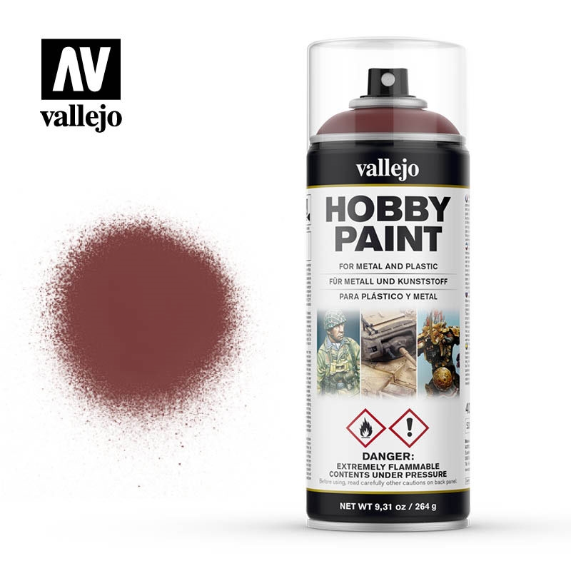 Acrylicos Vallejo Farbspray: Blutrot dunkel - Hobby Paint Spray (dunkelrot) (auch als Grundierungsspray)
