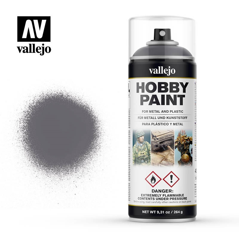 Acrylicos Vallejo Farbspray: Waffenmetall - Hobby Paint Spray (auch als Grundierungsspray)