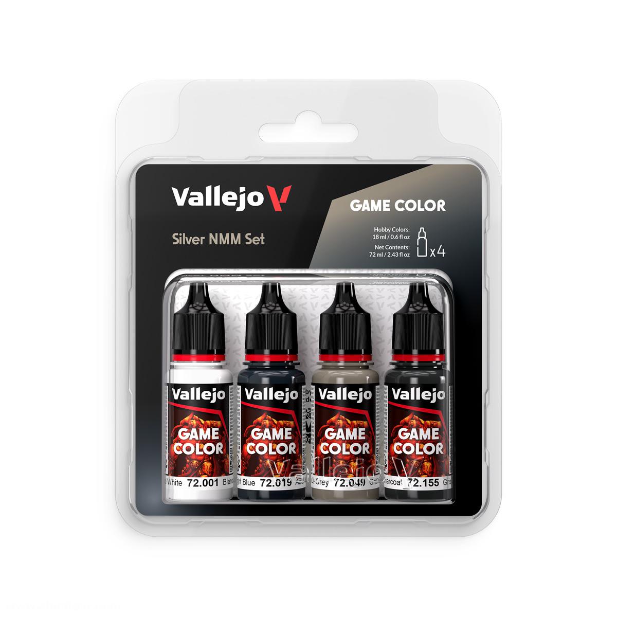 Acrylicos Vallejo Game Color: Silver NMM Set