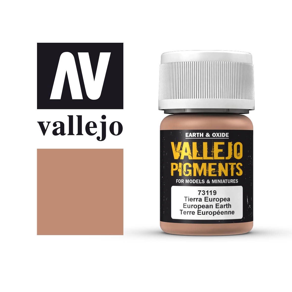 Acrylicos Vallejo Vallejo Pigment Europäische Erde - 30 ml