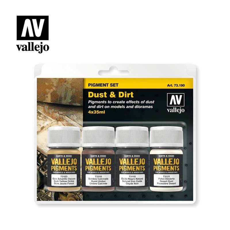 Acrylicos Vallejo Vallejo Pigment Set Staub & Schmutz