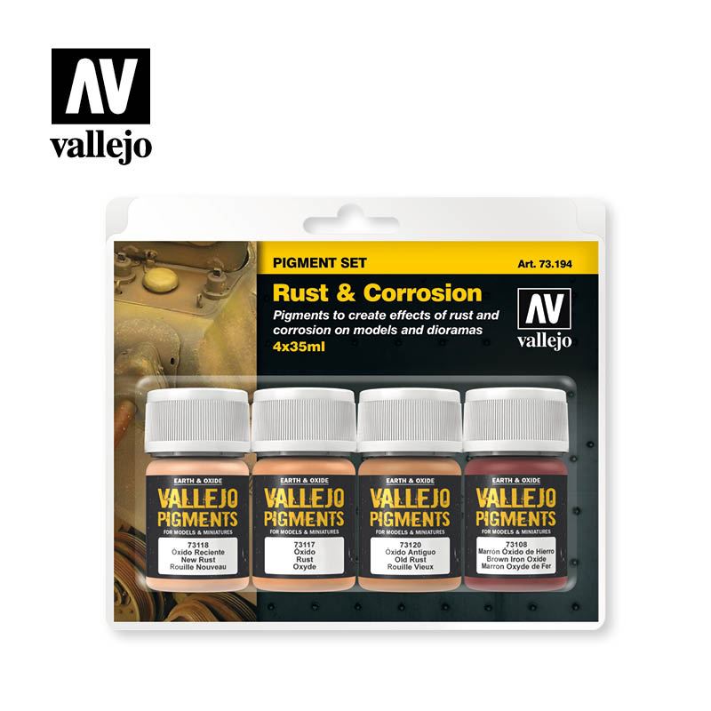 Acrylicos Vallejo Vallejo Pigment Set Rost & Korrosion