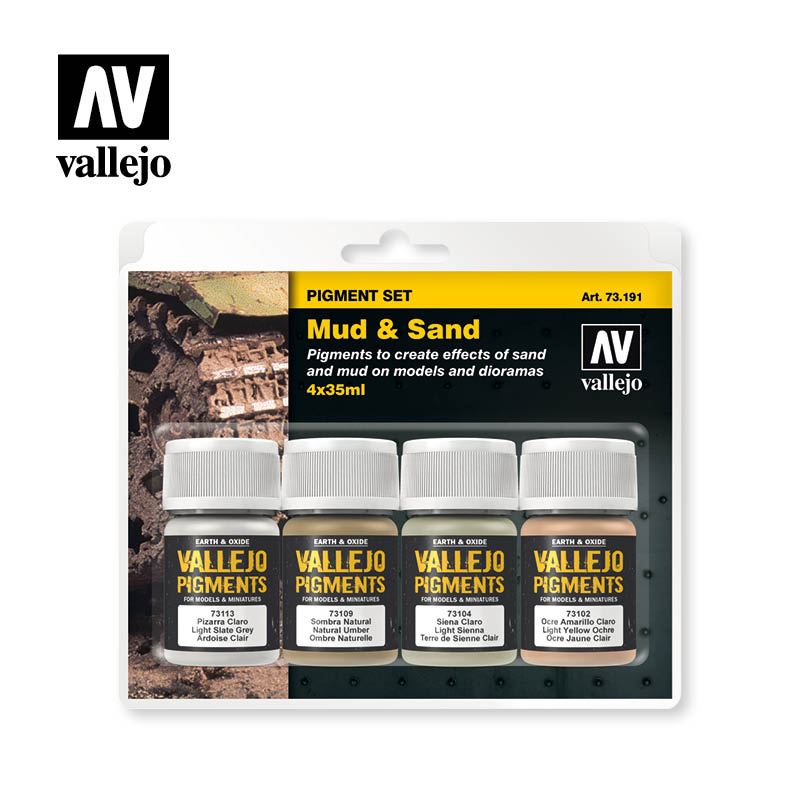 Acrylicos Vallejo Vallejo Pigment Set Schlamm & Sand