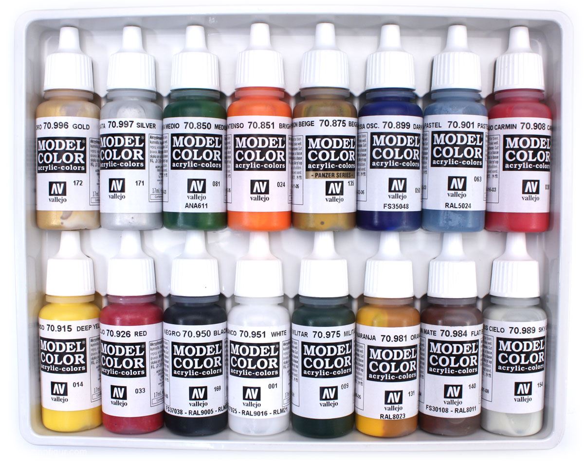 Acrylicos Vallejo Grundfarben-Set 1 (Basisfarben)