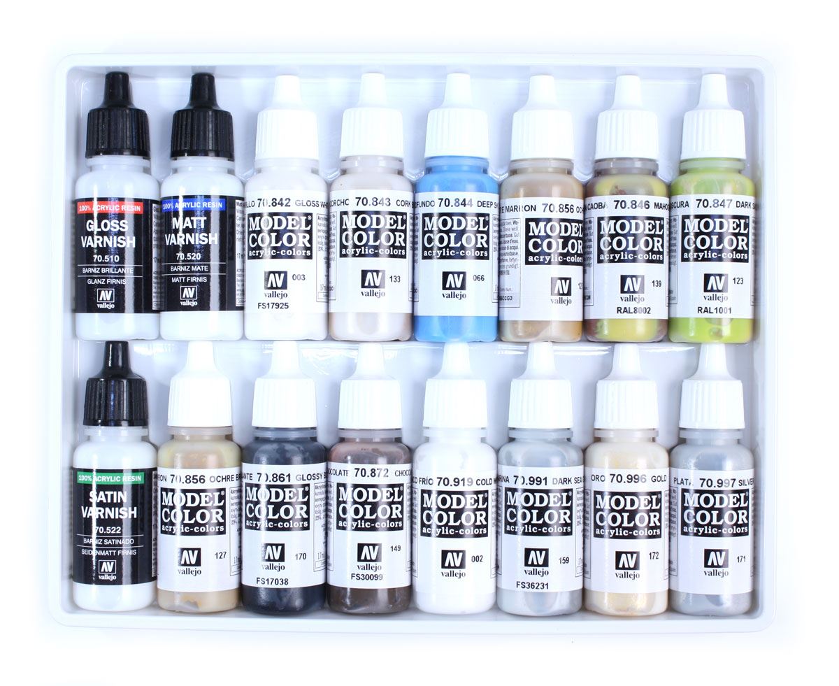 Acrylicos Vallejo Grundfarben-Set 2, Ergänzung (Basisfarben)