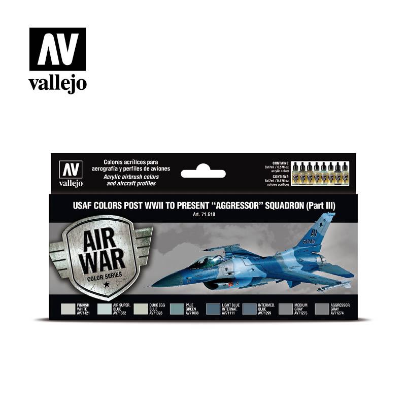 Acrylicos Vallejo Amerikanische Luftwaffe, 'Aggressor' Geschwader (Teil 3), 1945 - 2019