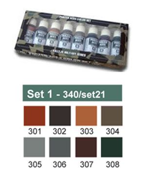 Acrylicos Vallejo Grundfarben-Set: Panzer Aces I