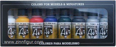 Acrylicos Vallejo Airbrush-Grundfarben-Set