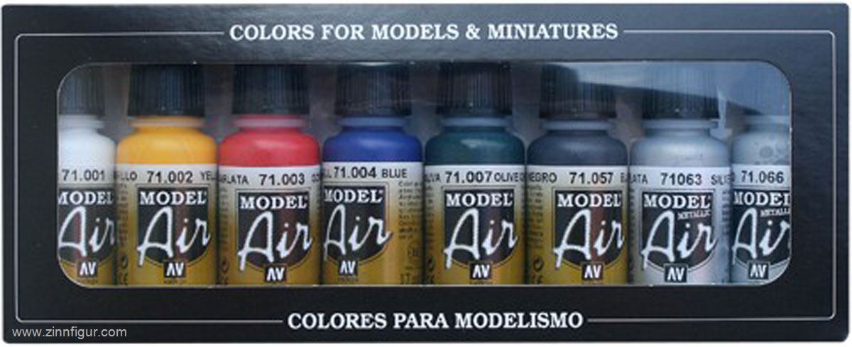 Acrylicos Vallejo Metallic-Farben - Model Air Set