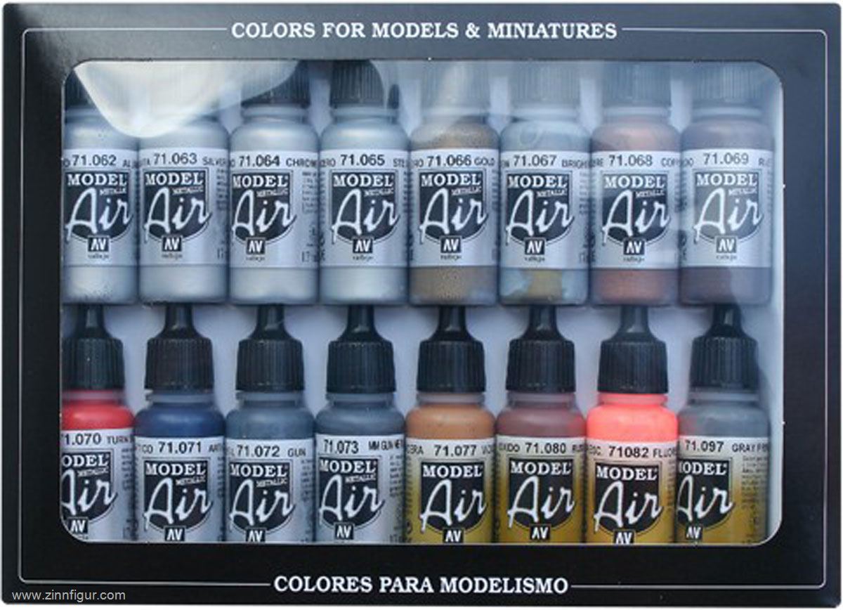 Acrylicos Vallejo Model Air - Metallfarben