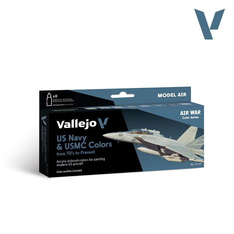 Acrylicos Vallejo US Navy & USMC Farben 70er Jahre bis Gegenwart - Model Air