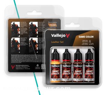 Acrylicos Vallejo Game Color: Farbset Lederfarben
