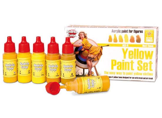 Andrea Miniatures Yellow Paint Set