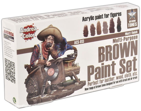 Andrea Miniatures Brown Paint Set