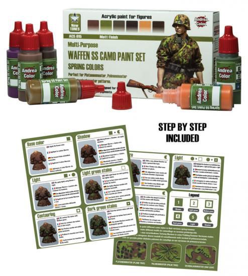 Andrea Miniatures Waffen SS Tarnfarben (Frühling) Set