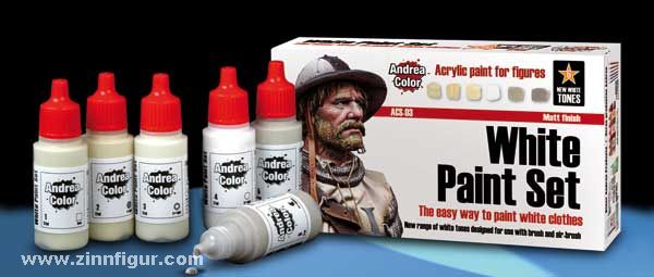 Andrea Miniatures White Paint Set