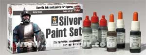 Andrea Miniatures Silber Paint Set